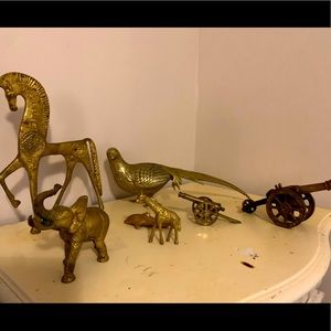 Antique brass figurines